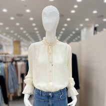 JJ JIGOTT 프릴타이넥핀턱볼륨블라우스GL3A0BLJ11