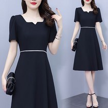 패션고리 여성 데일리 고급 반팔 하객 원피스 Q69