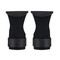 WENYAN 손목 스트랩이있는 2Pcs 역도 그립 보디 빌딩 용 최대 그립 지원 핸드 그립, PU 가죽, 검은색