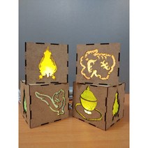 백제문양 LED 한지등(공주), USB스위치등-빨강