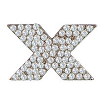 HRH Pets Cubic Zirconium Charm Letter X null, 1, 기타
