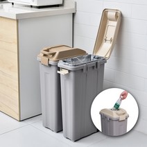 TORIMALL 대용량 휴지통/ 바퀴달린 쓰레기통/ 분리수거/ 뚜껑 탈부착 택1, 락 휴지통45L 베이지