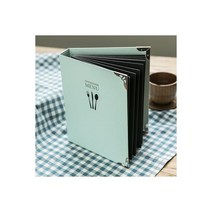 아날로그 수제 노트 포토북 감성 선물 A5 방수 DIY 서양 음식 메뉴 블랙 카드 내부 페이지 손으로 그린 레시피 쓴 바 카페 루스 리프 아트 미니 신선한, 다림질 유형 블랙 내부 페이지