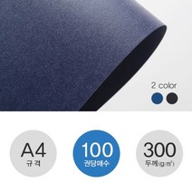 리젠시 제본 표지 종이 책 커버 A4 제본 커버 100매, 블루