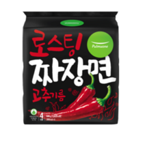 풀무원 고추기름 로스팅 짜장면 4p, 448g, 2개