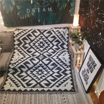 캠핑용카페트 인도풍 대형 러그 카펫트 텐트 카페트 베란다 홈 캠핑 바닥 차박 감성 매트 우스어스, 130cmx160cm, E