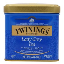 Twinings 트와이닝 홍차 레이디 그레이 루스 티 건조 잎 차 3.5 oz (100 g)
