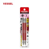 베셀 비트 GS142110 6.35x2x110mm 양두 엑스하드강 컬러 자석 십자 드라이버비트 2PCS 세트, 2개