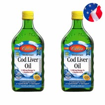 칼슨랩스 코드리버 오일 액상 피쉬오일 대구간유 500ml 자연산 레몬맛 500ml 2개
