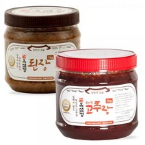 옥샘정 국내산 보리쌀 된장 1kg 고추장 1kg 무방부제 무첨가물, 01.된장1kg