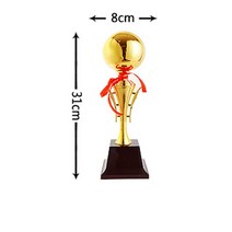 트로피 미니 우승 시상식 졸업 골프 축구 트로피 무료 맞춤형 트로피 컵 수상 팀 스포츠 골드 도금 챔피언, 01 A 31CM