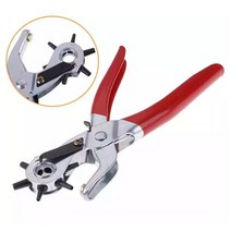 가죽 벨트 Leathercraft Eyelet 전문 핸드 펀처 회전 휠 펀칭 도구 수동 펀처 핸드 툴, 보여진 바와 같이