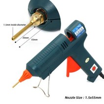 핫멜트 글루 건 150W 길이 구리 노즐 온도 조절 11mm 스틱 전문가용 가정용 글루건, CHINA, 1.5x55mm + EU