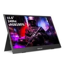 15.6 인치 240hz 100 sRGB 게임 모니터 Usb C 유형 HDMI-삼성 덱스 모드 S21 맥북 프로 스위치 휴대용 호환 Samsung DEX Mode Macbook, Black
