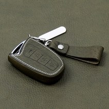 AEGIS 리츠S 그랜저HG 싼타페DM 맥스크루즈 제네시스DH 아슬란 키케이스 가죽 키홀더 H-01, 팬던트각인+스트랩각인(필수입력사항 작성), 리츠S H-01 올리브