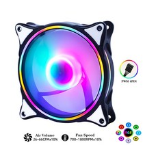 창문형 욕실 화장실 환풍기 교체 Wovibo RGB 120mm 팬 PWM 4 핀 사일런트 몰 렉스 컴퓨터 케이스 CPU 냉각 냉각기 Ventilador 12V DC 조정 속도, Auto RGB 4PIN_6Pcs | WHITE