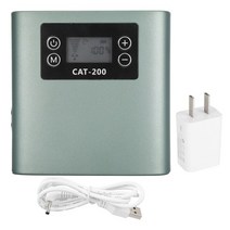 휴대용 낚시 어항 기포기 에어펌프 Cat200 수족관 공기 펌프 USB 산소 야외 통풍기 미국 플러그 110240V 4W, 1.green