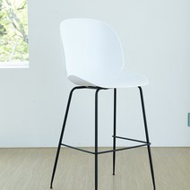 [리비니아] 클랩 모던 스틸 바체어 1개, 화이트