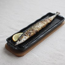일본 세라믹 생선구이팬 도자기팬 그릴팬, 브라운