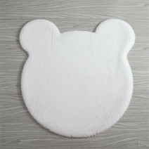 [(주)트리 인천가정지사][] 헬로베어 장모 러그(80cm)(화이트)/