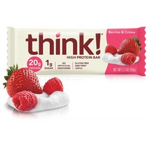 띵크 띤 바 60g 10개 베리 앤 크림 think! High Protein Bars - Berries & Creme 20g Protein 1g Sugar