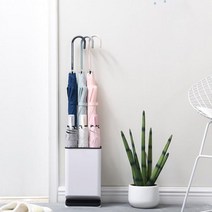 미니 우산꽂이 2단 우산정리함 원룸 사무실 가정용 우산보관함, 블랙화이트