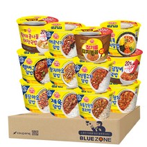 블루존 오뚜기 컵밥 12종 (춘천닭갈비+햄버거+김치참치+톡톡김치알밥+참치마요+불닭마요+황태콩나물+매콤낙지+제육+오삼+차돌+참기름김치볶음), 1세트