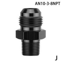 egr 밸브 AN4 AN6 AN8 AN10 ~ 1/8 1/4 3/8 1/2 3/4 NPT 오일 냉각 어댑터 범용 스트레이트 연료 호스 파이, J