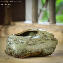 수배화분 세라믹 동전초록라 무공용기 수양식물 부귀죽 홈인테리어, CZ구리녹색유약수경법-06