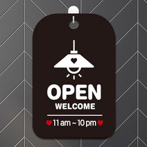 OPEN WELCOME 11am-10pm 사인보드 블랙 가게입구 간판 카페 부동산 사무실 인테리어 미용실 식당 회사