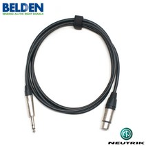 벨덴 50974 오디오케이블 1m 뉴트릭 XLR(F)-6.3mm(TRS)타입 (BN-74FTRS01)