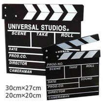 다옴하우스 클래퍼보드 무비 촬영 슬레이트 카페 인테리어 소품(영화슬레이트), 1) L 30×27