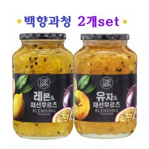 패션후르츠청 에이드 퓨레 백향과 레몬청 패션프루츠 수제청 유자 패션프루트 베이스 원액 아이스티 1kg2병