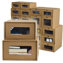 헬로요니 크라프트 종이 신발상자 DIY 리빙박스, 1개