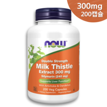 나우푸드 밀크씨슬 실리마린 300 mg 200 베지캡슐 liver 아티소 아티초크 엉겅퀴