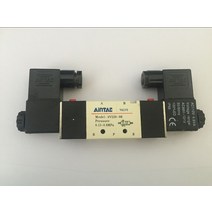 공압 부품 Airtac 공기 공압 솔레노이드 밸브 4V220-08 5 방향 2 위치 1/4 "알루미늄 합금 내부 E DC, 01 DC12V