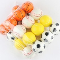 도매팜 1+1 말랑말랑 스펀지 재질 미니공 세트 스포츠 공놀이 강아지 고양이, 1set(12p)+1set(12p)