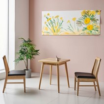 Sunshine 사각티테이블 원목 커피숍 탁자 2인용 책상 식탁 카페 테이블 700, 월넛