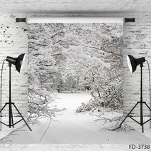 겨울 눈 공원 숲 사진 배경 Photophone 웨딩 아기 아이를위한 소품 스튜디오 촬영, 03 80cmX125cm 2.6X4ft