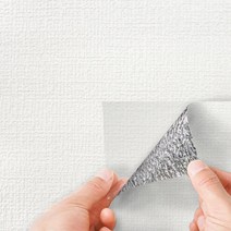 쿠셔니벽지 폭 50cm x 20m 격자무늬 스티커 접착식 붙이는 벽지 곰팡이방지 오염방지 단열폼, 화이트