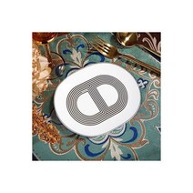 런웨이 스타일 본 차이나 스낵 플레이트 세라믹 유럽 스타일 서양 조미료 접시 식기 세트 타원형 랠리 플레이트, Small 7_regular packaging
