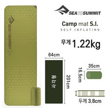 SB클럽 [씨투써미트(Sea To Summit)] 캠프매트 SI RE WD RT 자충매트[L/201cm], 선택완료, 단품없음