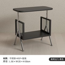 협탁 사이드테이블 서랍장 엔틱 인테리어 테이블 거실, 올리엣지-블랙