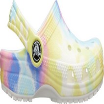 크록스 [갤러리아] [크록스 본사][키즈]클래식 타이다이 클로그 키즈 (화이트/멀티) 206995-94S