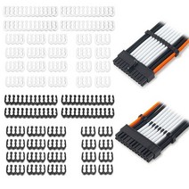 1세트 24Pin x 4 8Pin 12 8 PP 케이블 빗 클램프/클립/드레서 3.4mm 슬리브 전원 공급 장치 커넥터 검정색, 한개옵션0