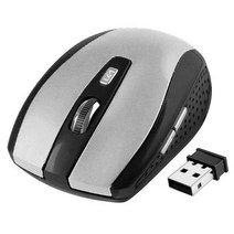 왼손마우스 Erilles 베스트 셀러 2.4G 무선 광 마우스 컴퓨터 왼손잡이 USB 나노 수신기 미니 여행 노트북, 03 은, 한개옵션1