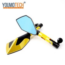 범용 오토바이 8MM 10MM 백미러 CNC 사이드 미러 야마하 XMAX NVX Aerox 155 125 Forza NSS 300 PCX TMAX5, 05 파란