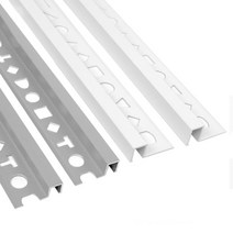 알루미늄 사각 타일 코너비트 벽 모서리 몰딩 마감재 타일 코너비드 쫄대 재료분리대 C TYPE, 12mm, 실버 사각 코너비드