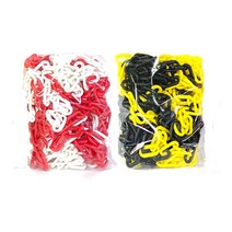 프로텍터 플라스틱체인 6mm 8mm 차단줄 안전띠 형광체인 카라비너 플라스틱사슬, 레드화이트체인, 6mmX10M