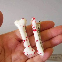 피묻은 뼈 헤어클립. 요정 그놈. 이끼 테라리움. 장식. 공예. 분재. 병 미니 어처. 조각상. 2 개, 01 2 pcs